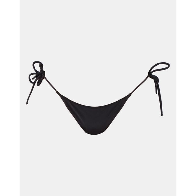 LLYLA Black String Bikini brief - with ruched back