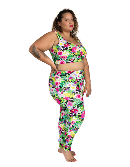 Relaxed Fit Crop Top - Tropical Colours
